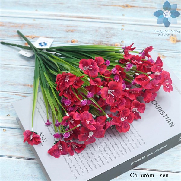 Cỏ bướm - sen - Hoa cành ngắn - Hoa Lụa Vân Vượng