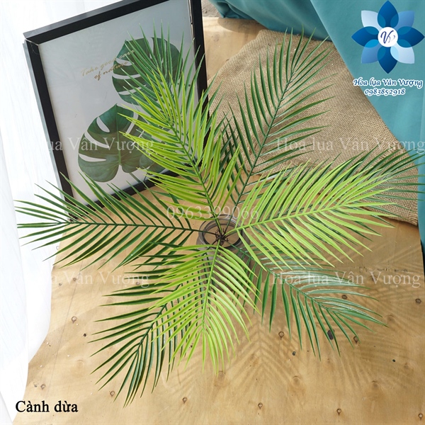 Cành dừa - Lá cành dài - Hoa Lụa Vân Vượng