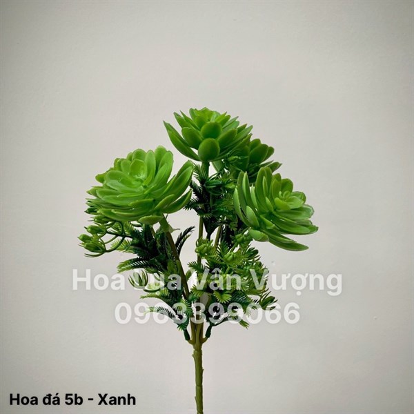 Hoa đá 5b - Xanh - Hoa đá - Hoa Lụa Vân Vượng