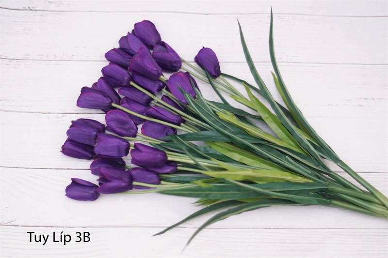 Tuy líp 3b - tím - Hoa cành dài - Hoa Lụa Vân Vượng
