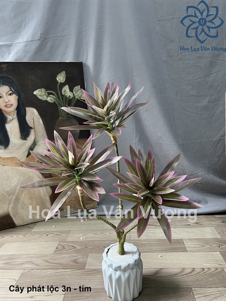 Cây phát lộc 3n - Tím - Cây - Hoa Lụa Vân Vượng