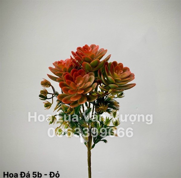 Hoa đá 5b - Đỏ - Hoa đá - Hoa Lụa Vân Vượng