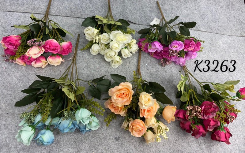 K3263 BỤI BÔNG HỒNG PHÁP NHỎ XỐP