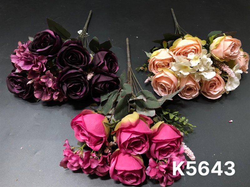 K5643 BỤI BÔNG HỒNG BẮP CẢI TÚ CẦU chồn xốp