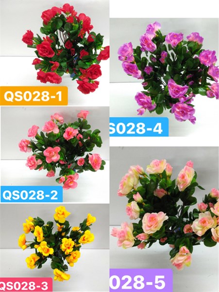 QS028 BỤI ĐỖ QUYÊN 12 NHÁNH MÀU HỒNG SEN TRÙNG LN069 B545