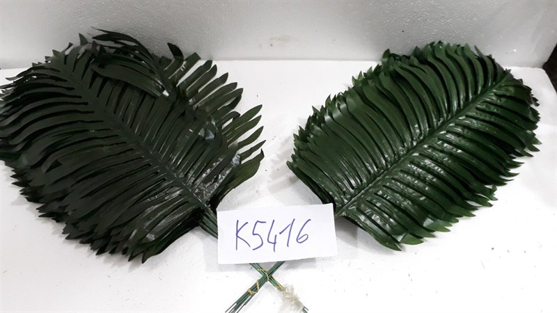 K5416 CÀNH LÁ DỪA VẢI 1 LÁ 50cm (bó x 12c)