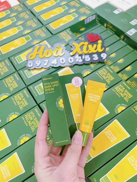 (Dạng Tuýp) Serum Quýt Xanh Trắng Da Mờ Thâm Nám Bergamo Green Tangerine Vita Shine Dark Spot Serum Mini 10Ml