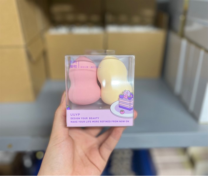 Bông Mút Tán Nền Uuyp Đôi (Hộp 2 Hồ Lô)