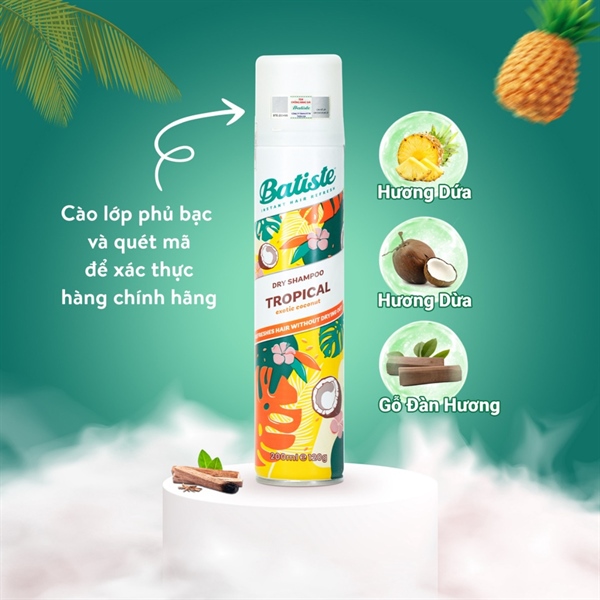 VAT Gội khô Batiste vị Tropical - Ảnh 1