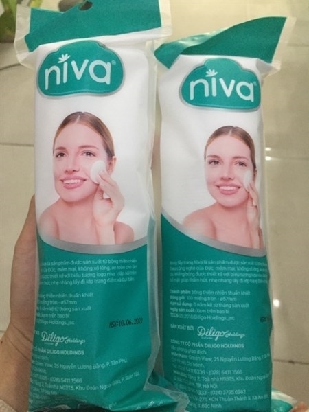 BÔNG TẨY TRANG TÚI NIVA GÓI 100 MIẾNG