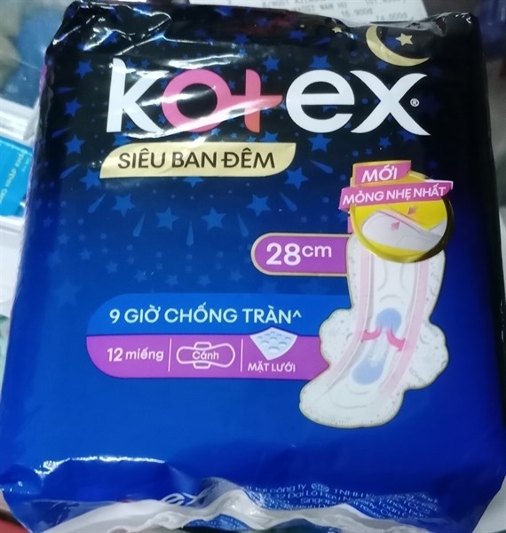BĂNG VỆ SINH KOTEX BAN ĐÊM 28CM 12MIẾNG