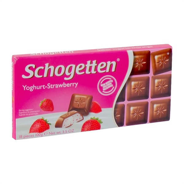 Kẹo sô cô la sữa chua dâu Schogetten hộp 100g