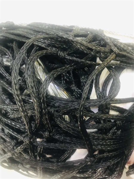 Lưới bóng chuyền cáp T&T B4B sợi dẹp đen, 06L