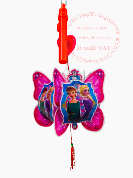 Lồng Đèn Trung Thu Nhựa Ráp Ánh Hoa 5D Lá Rời SS + CÁN ĐÈN NHẠC