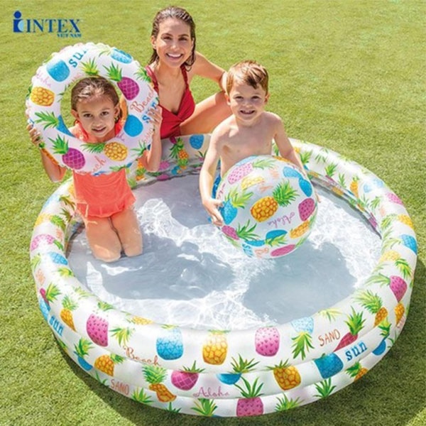 Phao hồ bơi tròn 1m32*28 bịch Intex 59469