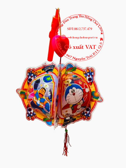 Lồng Đèn Trung Thu Nhựa Ráp Ánh Hoa 5D Lá Rời SS + CÁN ĐÈN NHẠC