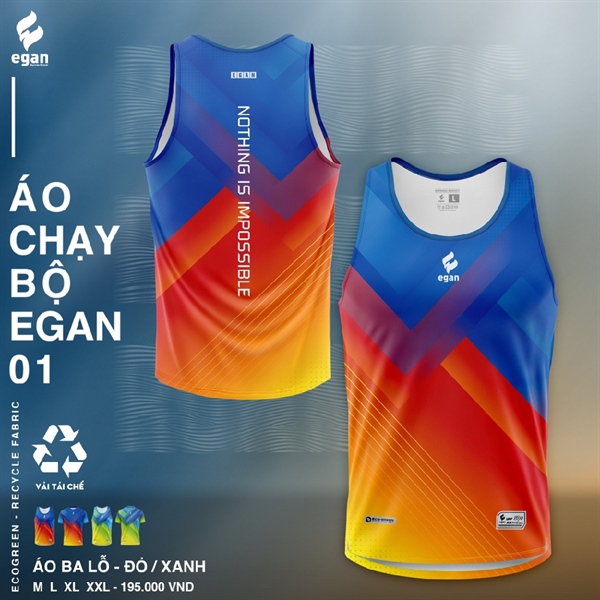 Áo thể thao CP Chạy Bộ EGAN01 áo 3 lỗ, M=>2XL 01CP