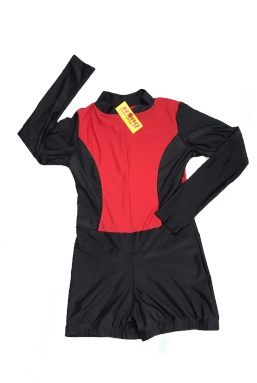 Đồ bơi nữ liền short tay dài cổ lọ M=>XL, 28B2324