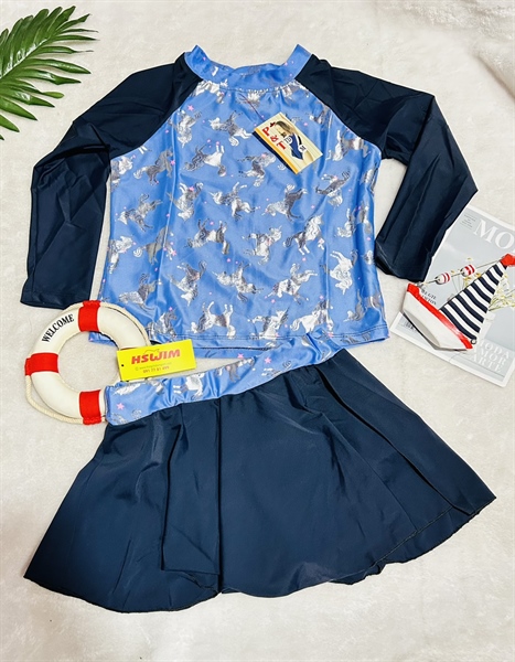 Đồ bơi nữ rời váy tay dài PT M=>2XL, 29B9577"'