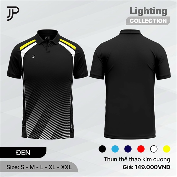 Áo thể thao Justplay cầu lông LIGHTING nam+ nữ, S=> 2XL 164QA