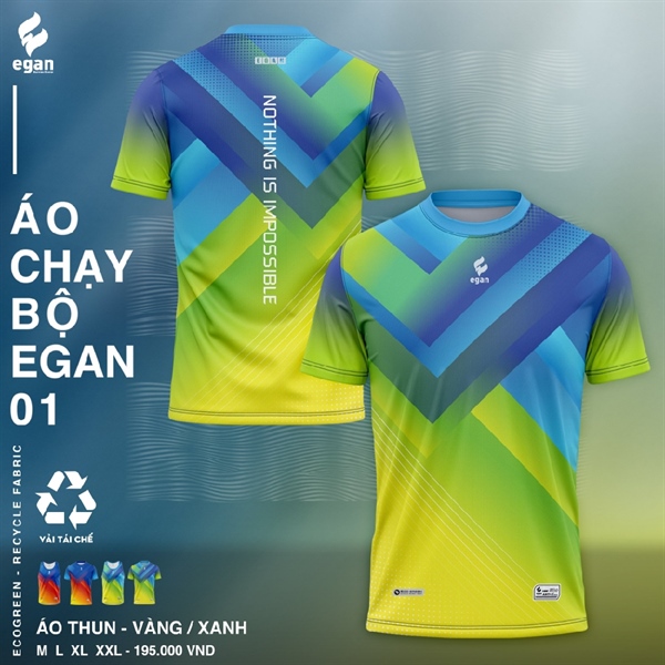 Áo thể thao CP Chạy Bộ EGAN01 áo cổ tròn tay ngắn, M=>2XL 01CP