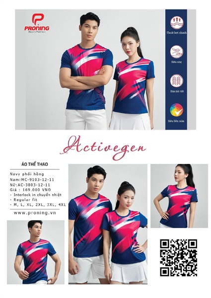 Áo Thể Thao Donex AC3803R nữ ( Interlock in chuyển nhiệt) M=>4XL