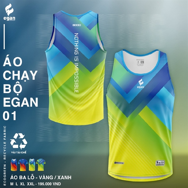 Áo thể thao CP Chạy Bộ EGAN01 áo 3 lỗ, M=>2XL 01CP