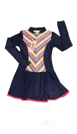 Đồ bơi nữ liền short tay dài cổ lọ 2XL=>3XL, 28B