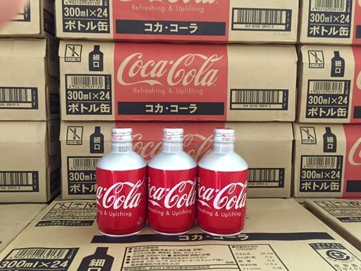 COCA COLA NHẬT BẢN CHAI NHÔM NẮP VẶN 300MLt