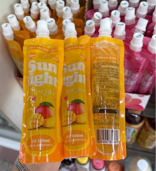 Túi nước thạch xoài Sunlight 100ml HQuốc