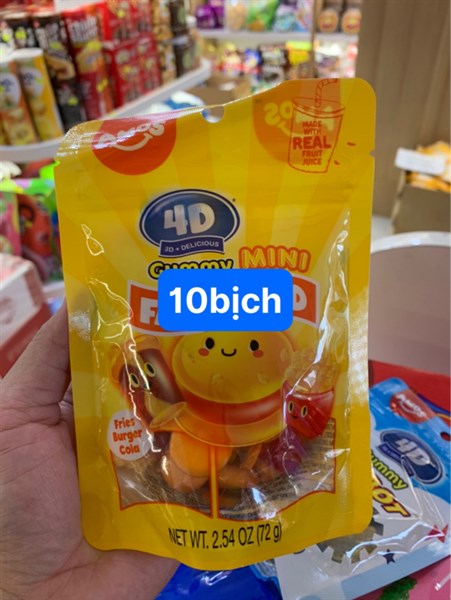Kẹo dẻo trái cây Hambuger 4D