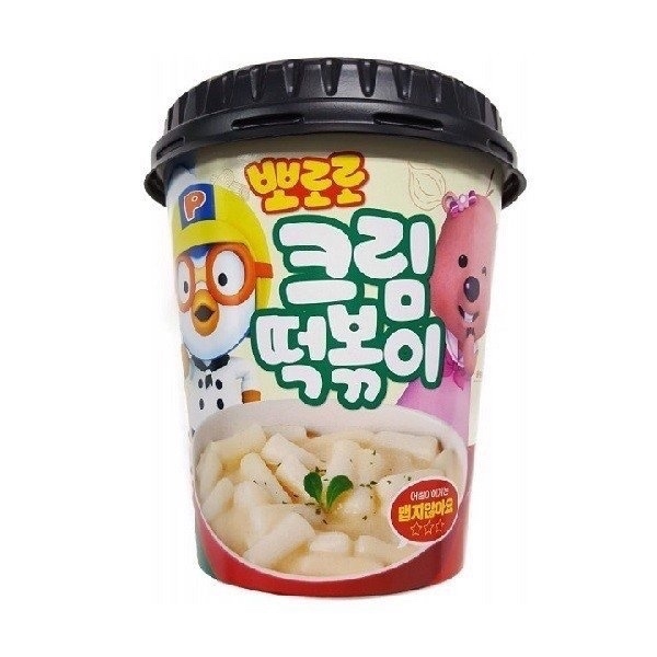 BÁNH GẠO TOPOKKI PORORO HÀN QUỐC VỊ SỐT KEM LY 115GR