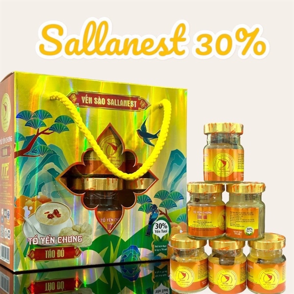YẾN CHƯNG *TÁO ĐỎ* SALANEST 20% TỐ YẾN X 6 HỦ / HỘP