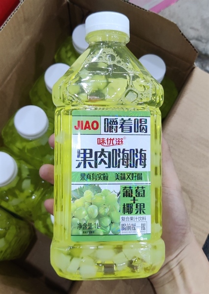 Nước Trái Cây Nhân Thạch Vị Nho 1L