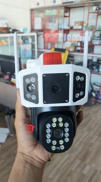 Camera ip wifi YooSee PTZ 108 ngoài trời 3 mắt quay 360 độ 6Mp