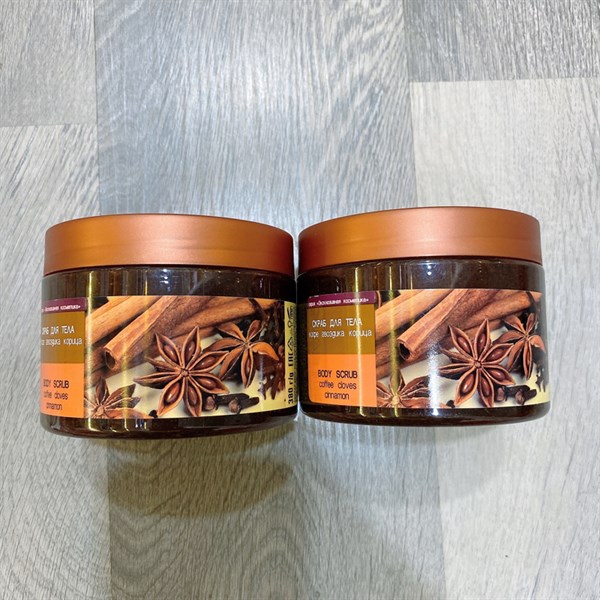 Tẩy TBC cafe, quế hồi Nga Body Scrub coffee cloves Bilena 380g (#170k sale)