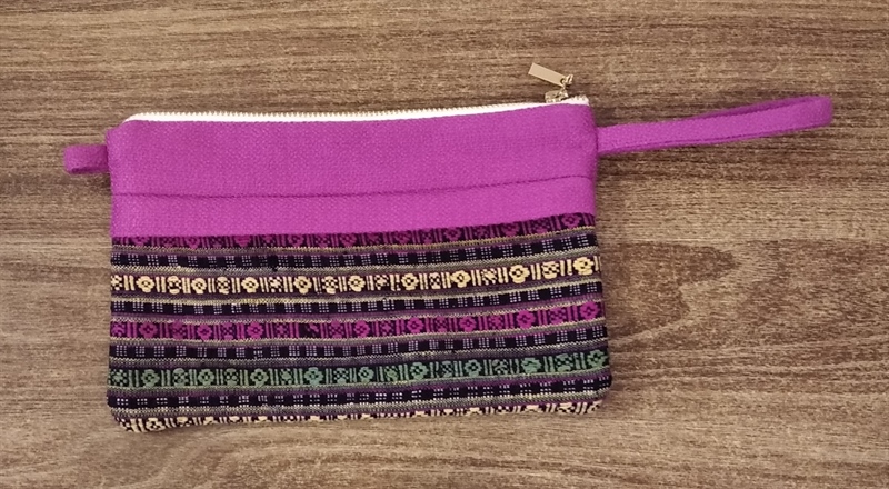 Ví hồng thổ cẩm tơ tằm Thái (Touch)