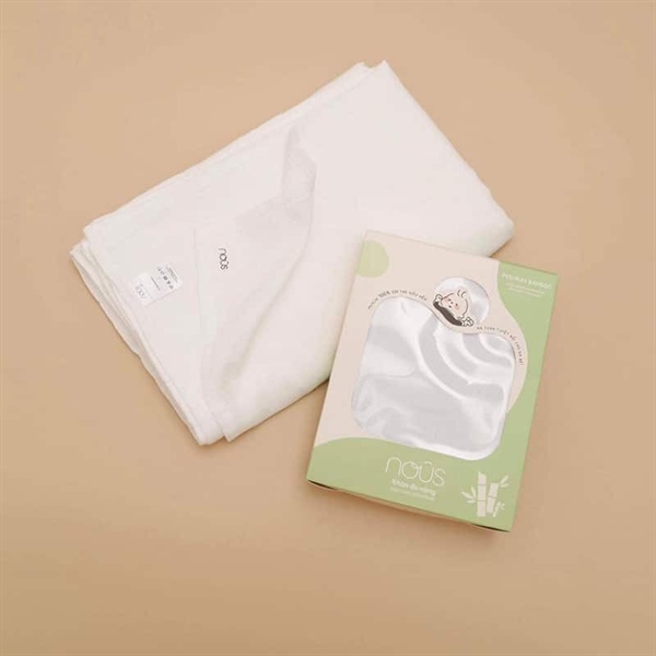 Khăn xô 1 lớp Nous S22U56 trắng (120*120cm)