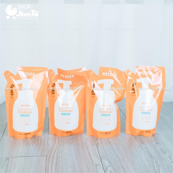 Nước rửa bình sữa wesser túi - 500ml