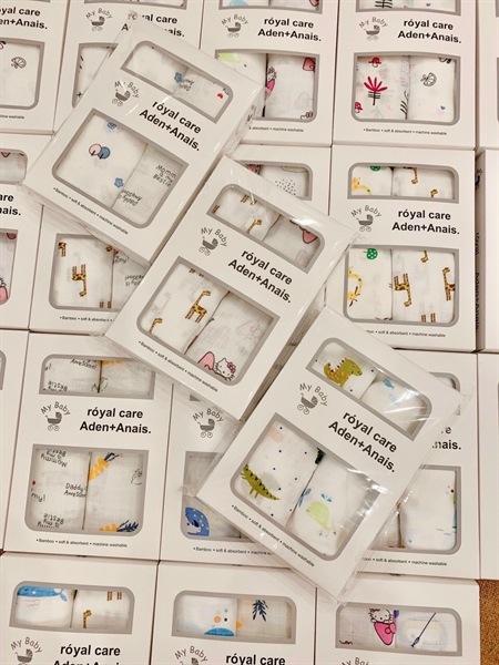 Hộp 2 khăn sợi tre Aden 120x120cm (N)