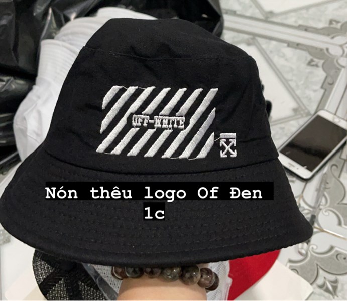 Nón HHN- bo thêu logo off Đen