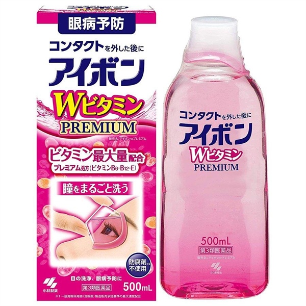 Kobayashi Seiyaku Eyebon Eye Wash Liquid - Hồng 500ml