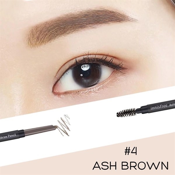 INNISFREE - Auto Eyebrow Pencil, 4 Ash Brown