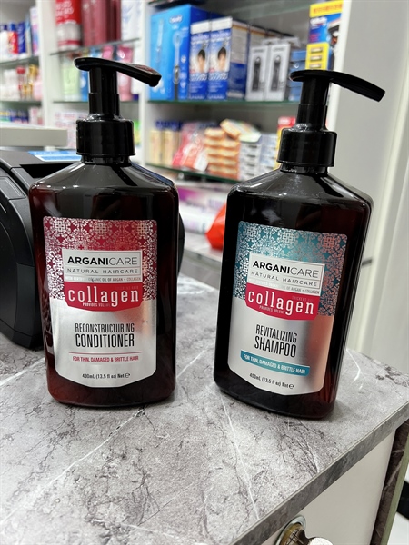 DẦU GỘI + XẢ ARGANICARE NATURAL HAIRCARE COLLAGEN 400ML