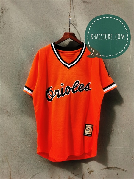 Áo MLB Baltimore Orioles - Số 12 - Cam chữ đen - Lẻ size