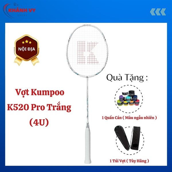 Vợt Cầu Lông Kumpoo K520 Pro Trắng ( Nội Địa )