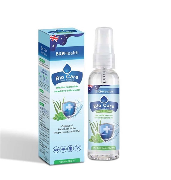 Nước rửa tay sát khuẩn Biocare chai xịt 100ml