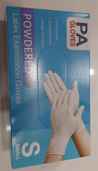 Găng tay có bột Latex PA - S