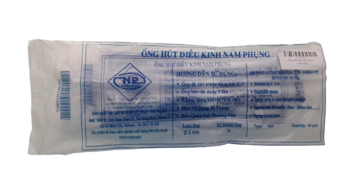 Ống hút điều kinh tiệt trùng số 5 Sài Gòn (g/10c)