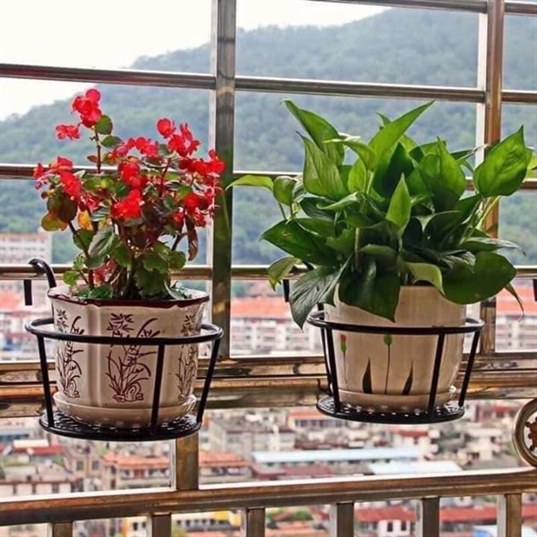 Giỏ sắt treo hoa